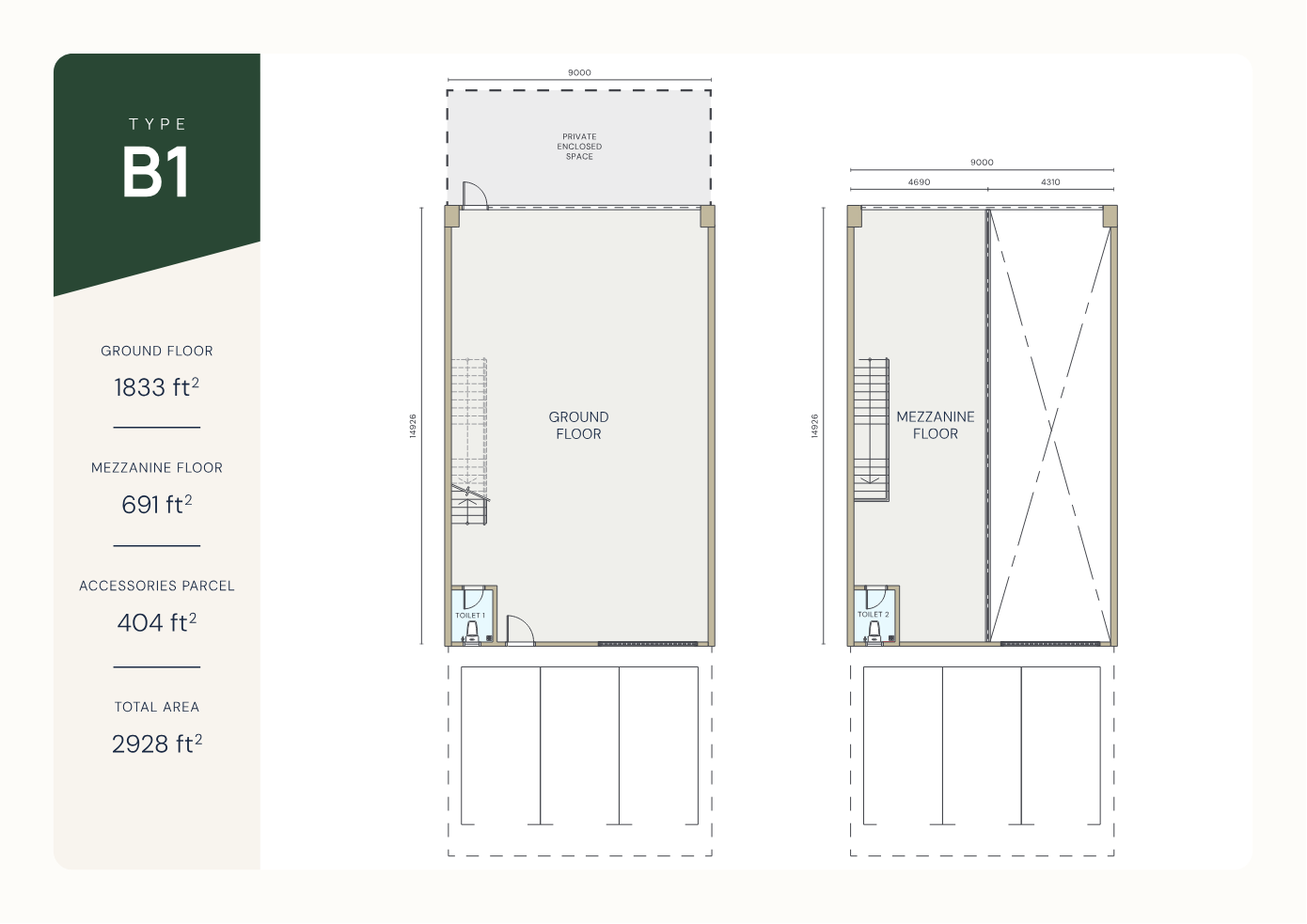 Type B1 floor plan