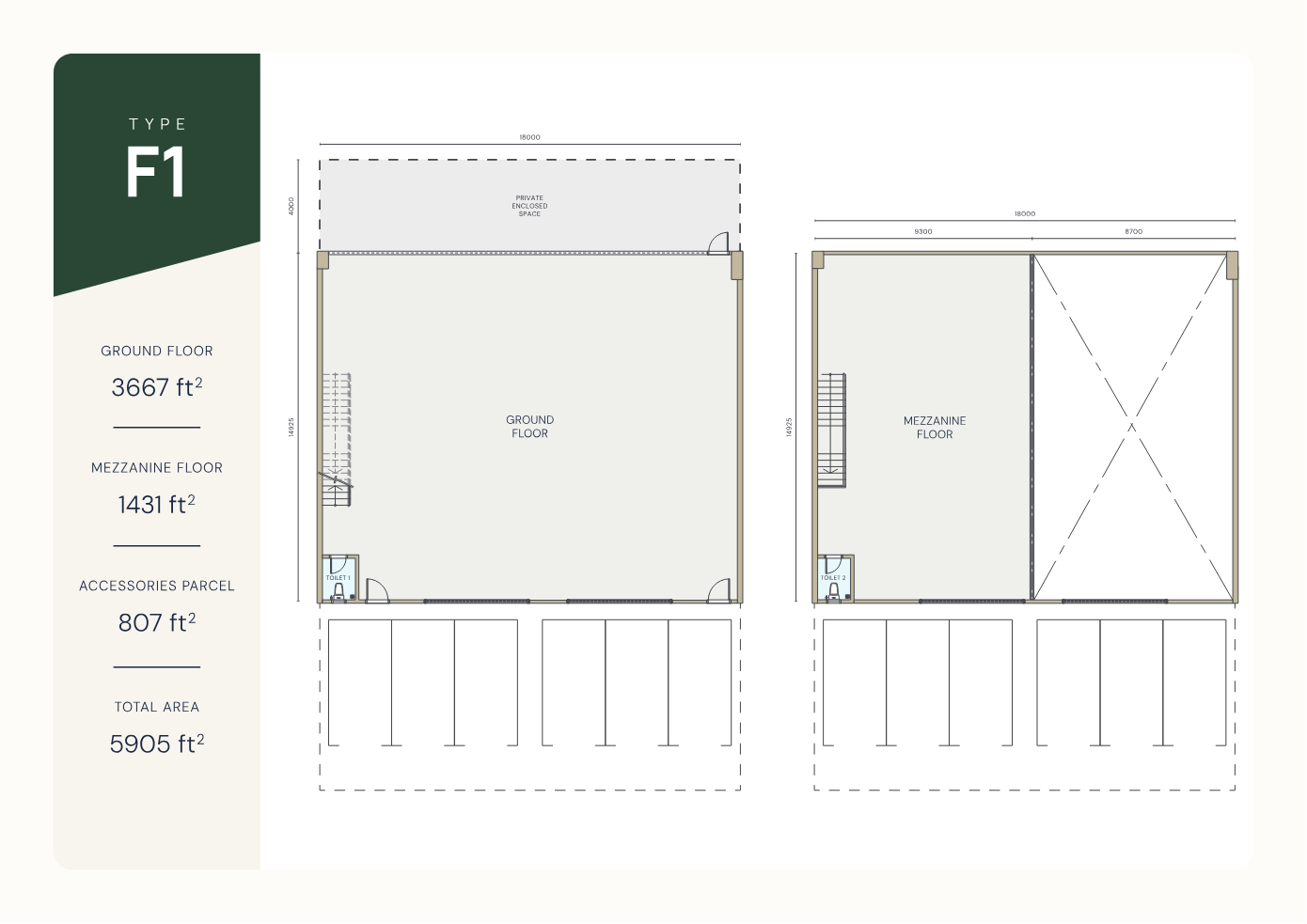 Type F1 floor plan